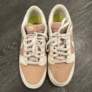 Nike Women’s Low-Top Sneakers in Tan and White